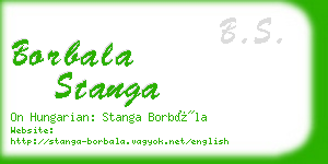 borbala stanga business card